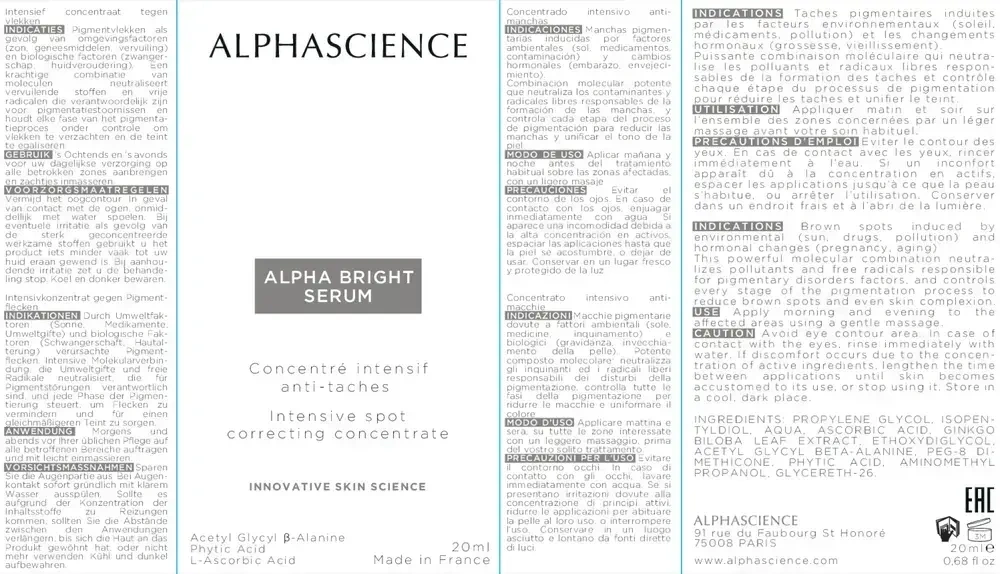 Product image for ALPHA BRIGHT SERUM.