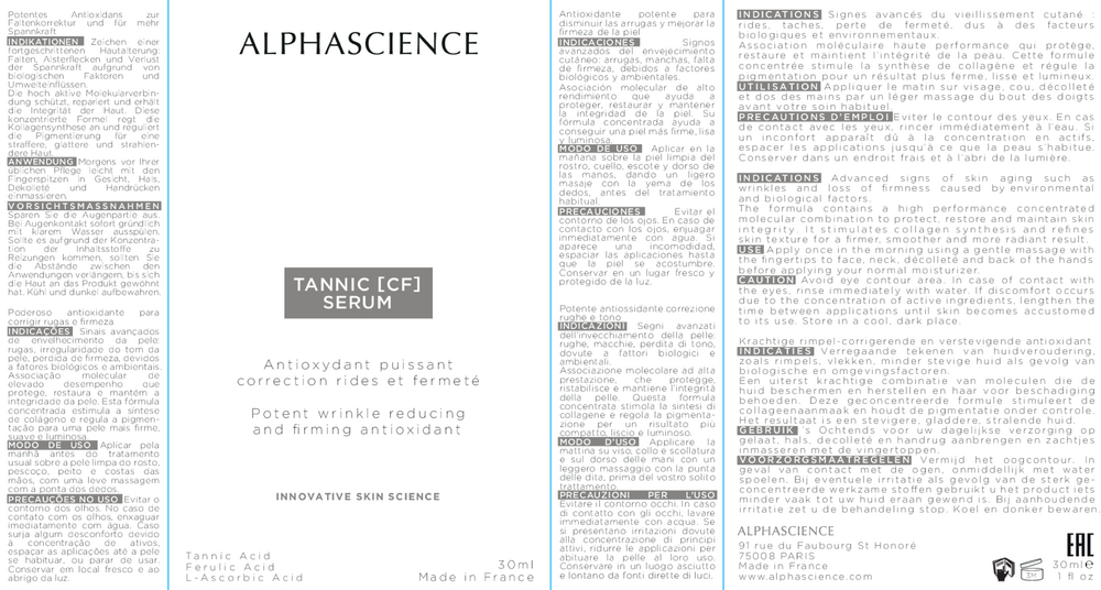 Product image for TANNIC CF SERUM.