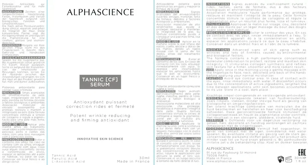 Product image for TANNIC CF SERUM.