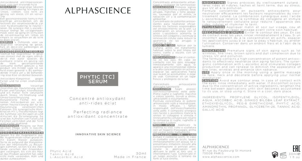 Product image for PHYTIC TC SERUM.