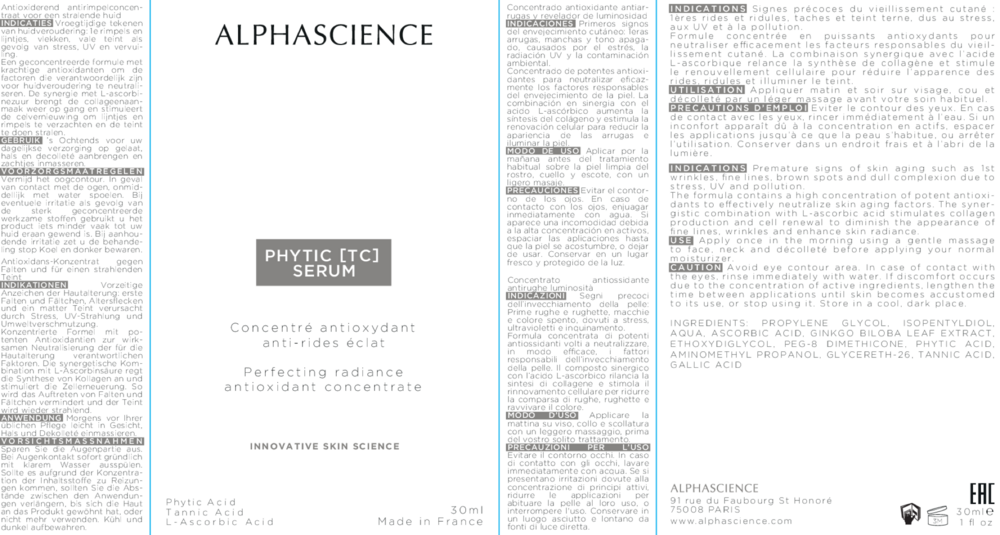 Product image for PHYTIC TC SERUM.