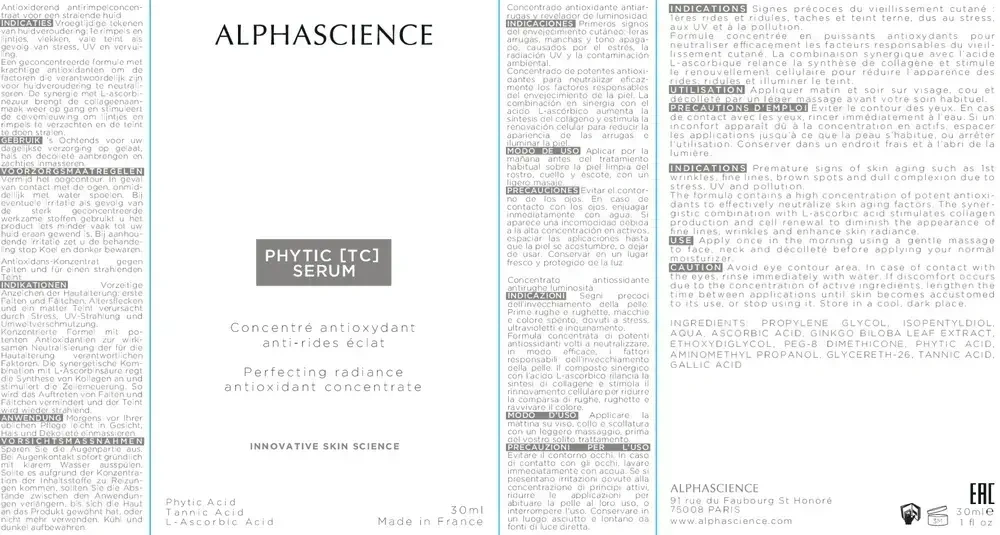 Product image for PHYTIC TC SERUM.