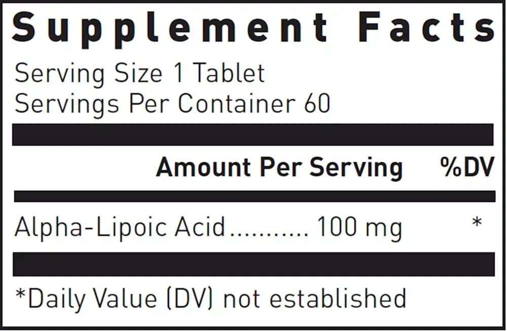 Product image for Alpha-Lipoic Acid (100mg).