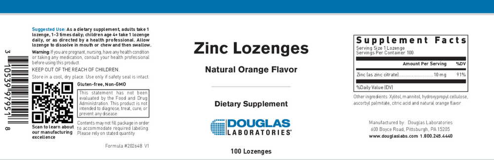 Product image for Zinc Lozenges.