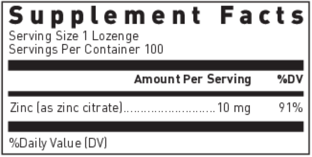 Product image for Zinc Lozenges.