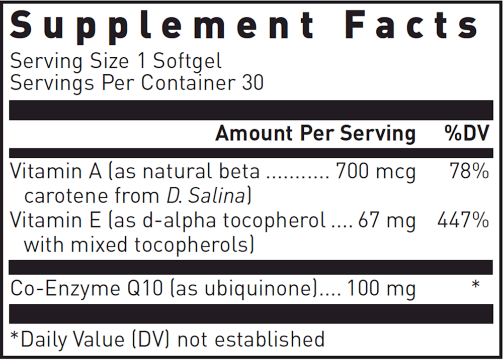 Product image for Co-Enzyme Q10 100mg.