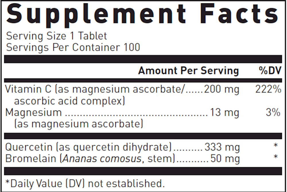Product image for Quercetin Bromelain Complex.