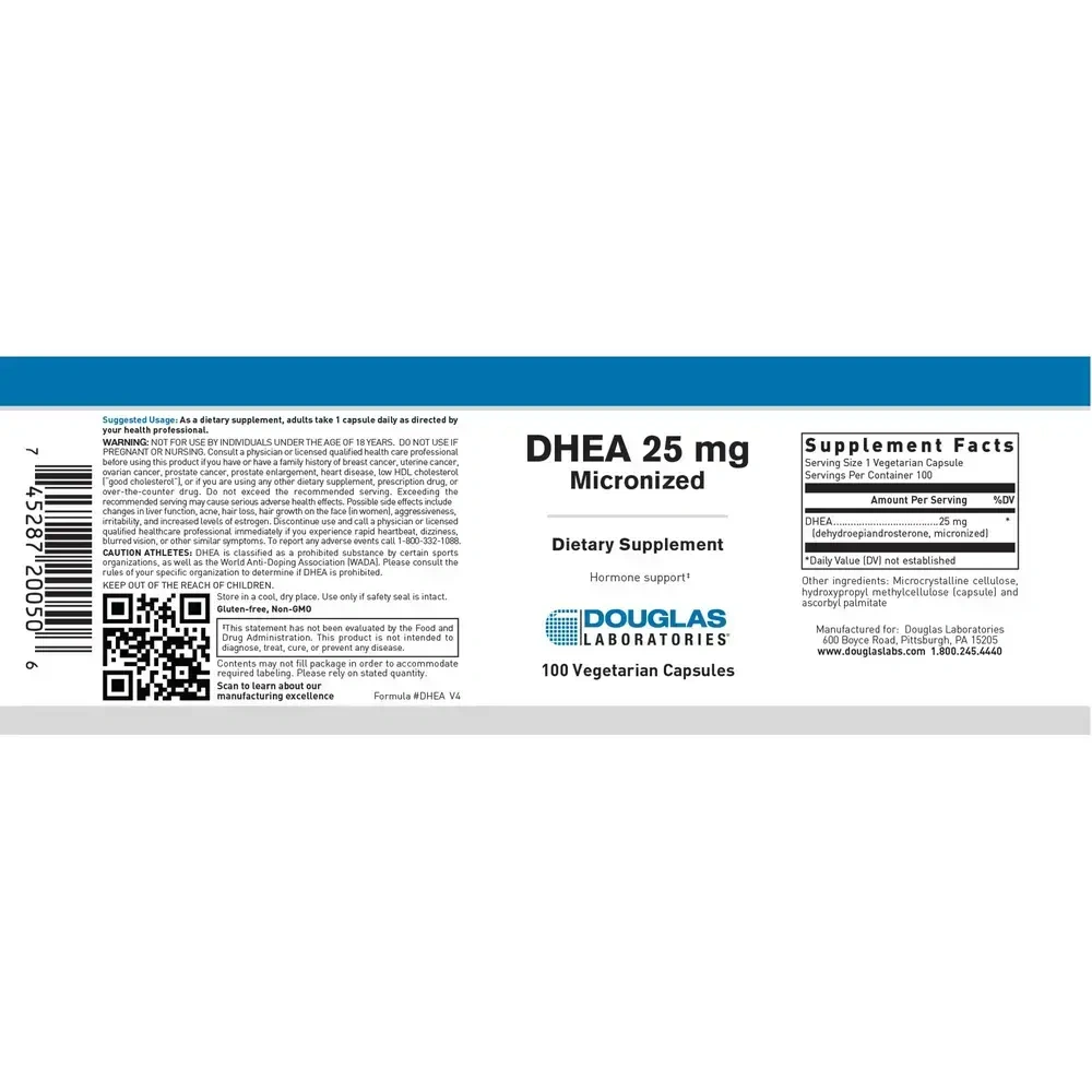 Product image for DHEA 25mg (Micronized).