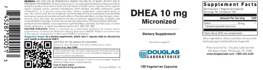 Product image for DHEA 10mg (Micronized).