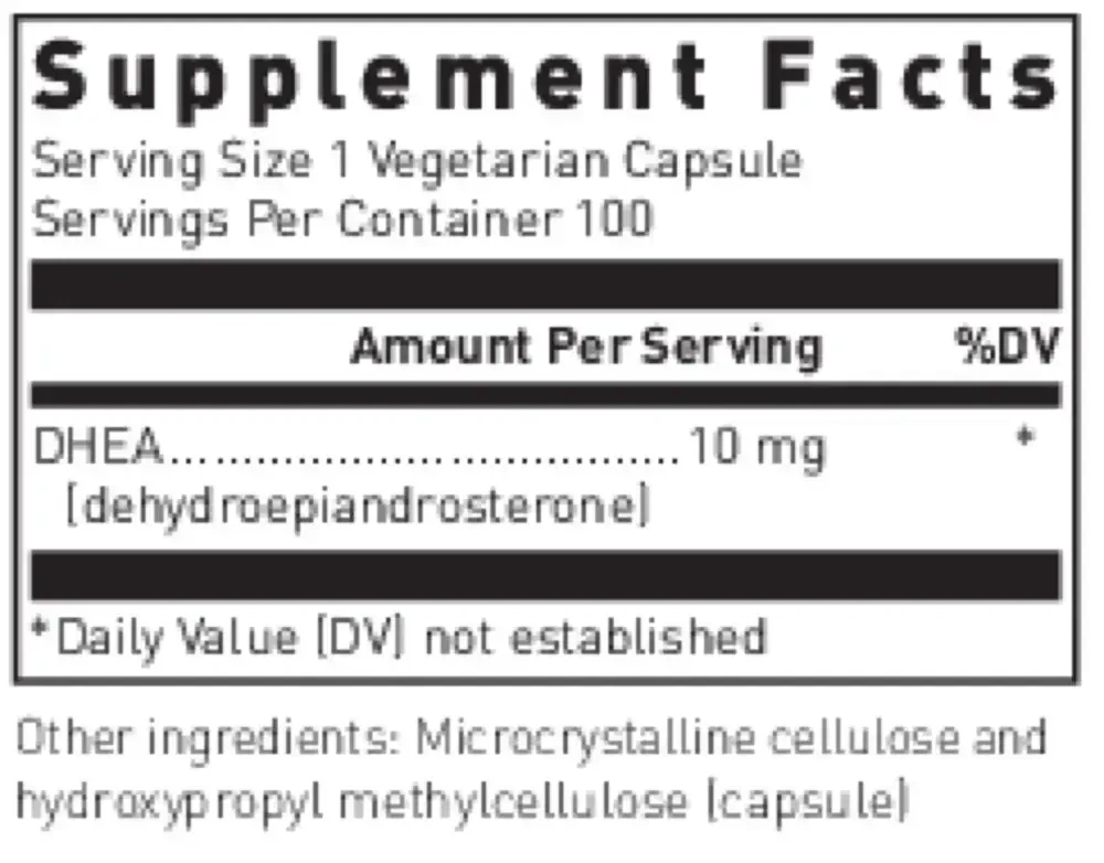 Product image for DHEA 10mg (Micronized).