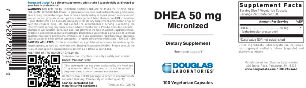 Product image for DHEA (Micronized) 50mg.