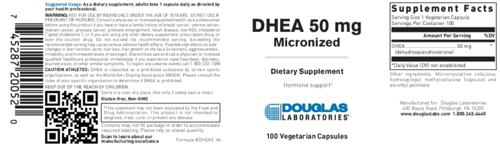 Product image for DHEA (Micronized) 50mg.