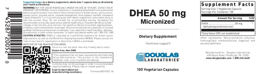 Product image for DHEA (Micronized) 50mg.