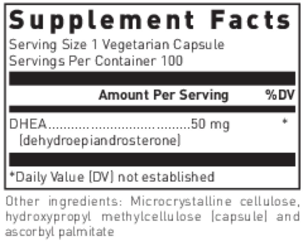 Product image for DHEA (Micronized) 50mg.