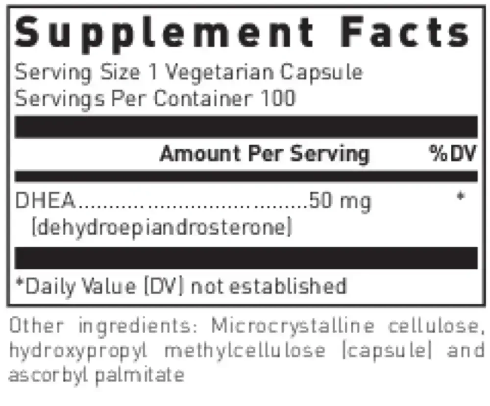 Product image for DHEA (Micronized) 50mg.