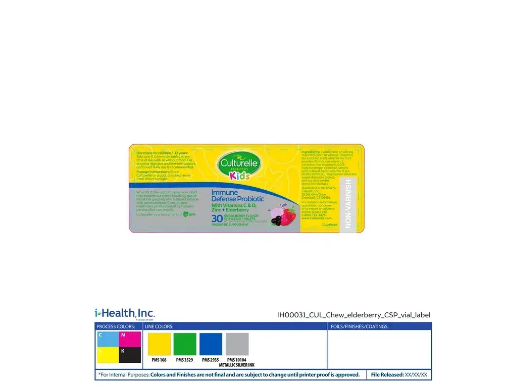 Product image for Culturelle Kids Immune Defense + Elderbe.
