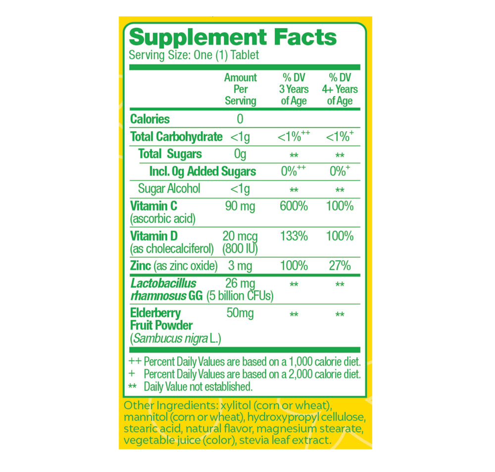 Product image for Culturelle Kids Immune Defense + Elderbe.