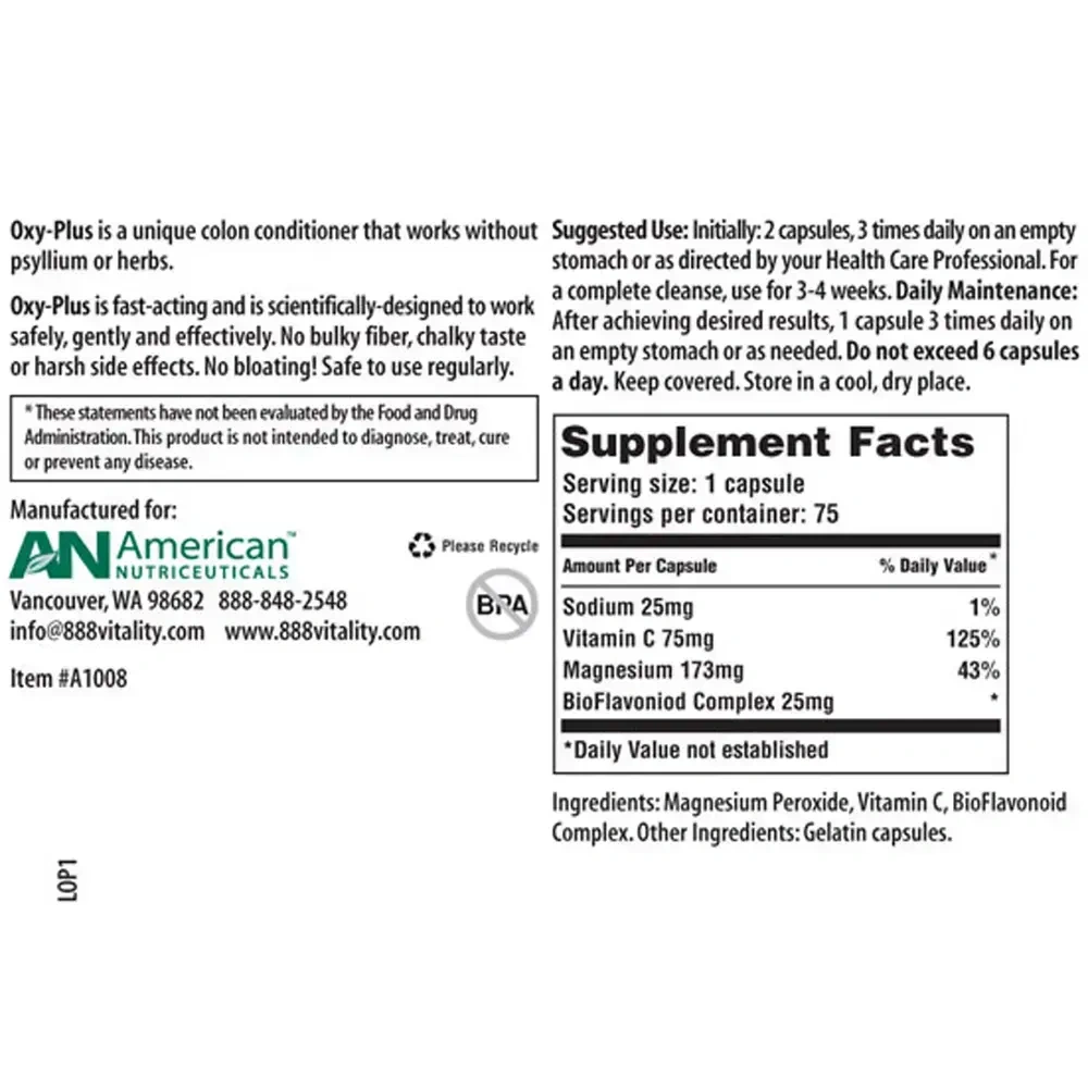 Product image for Oxy-Plus Colon Cleanser.