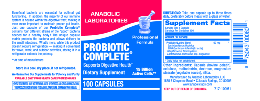 Product image for Probiotic Complete.