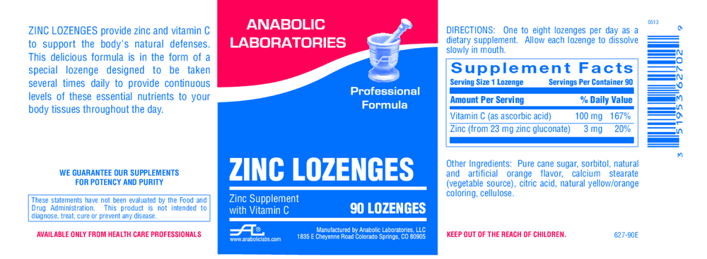 Product image for Zinc Lozenges Orange.