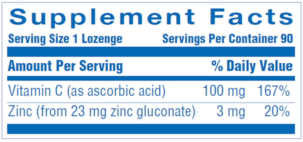 Product image for Zinc Lozenges Orange.