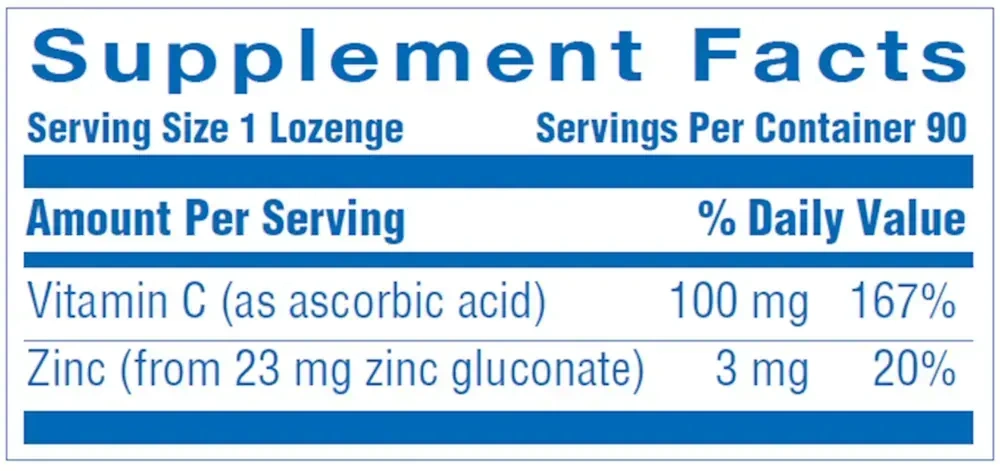 Product image for Zinc Lozenges Orange.