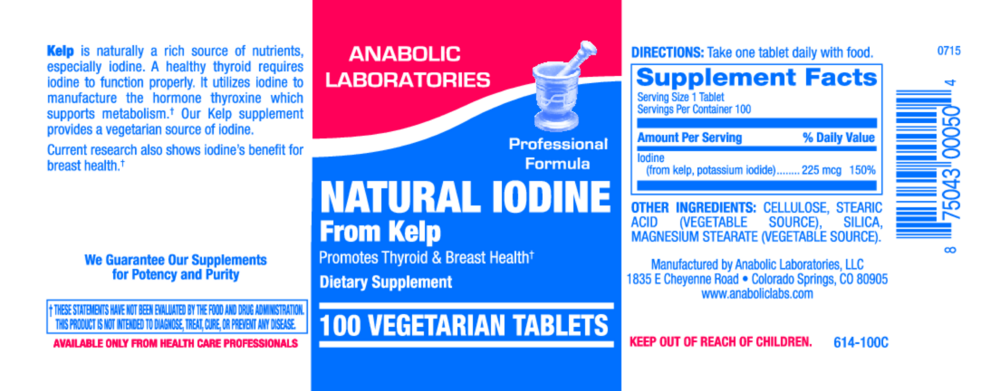 Product image for Iodine from Kelp.