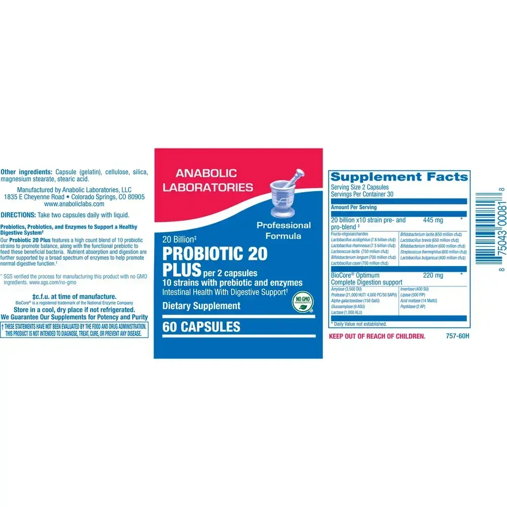 Product image for Probiotic 20 Plus.
