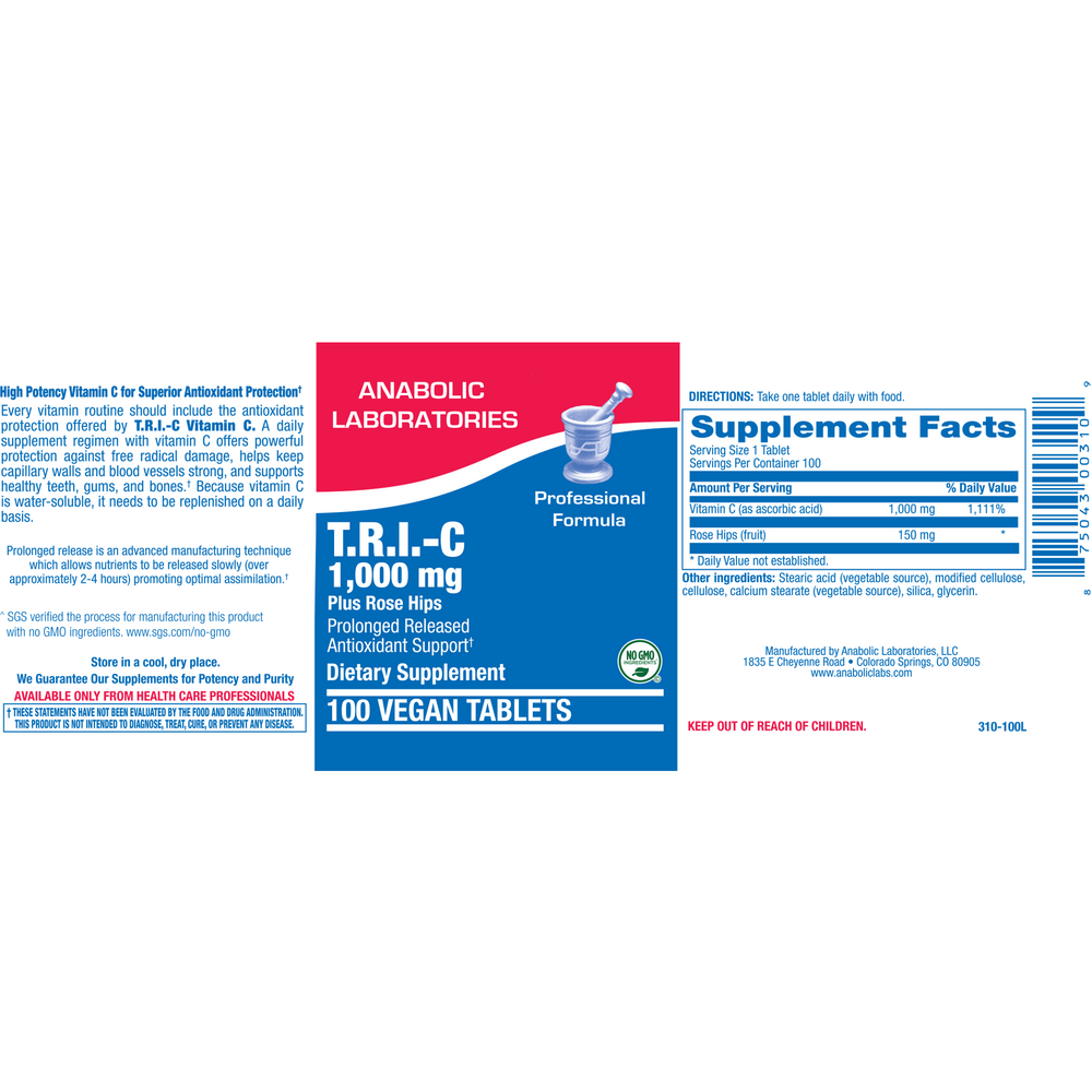 Product image for Tri -C 1000 mg.