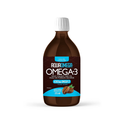 Aqua Omega High Potency Fish Oil - Coffee Flavoured 225 Milliliters