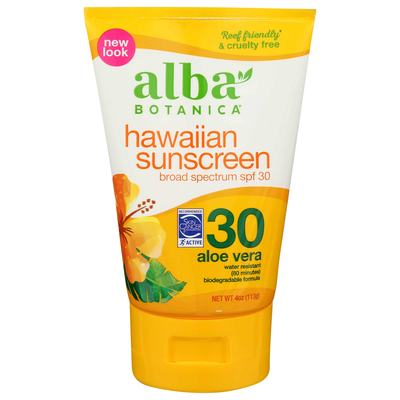 Hawaiian Sunscreen SPF 30 - Aloe Vera 4 Ounces
