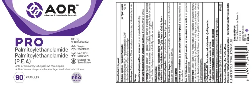 Product image for Pro Palmitoylethanolamide (P.E.A.).
