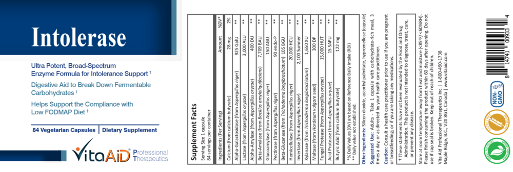 Product image for Intolerase.