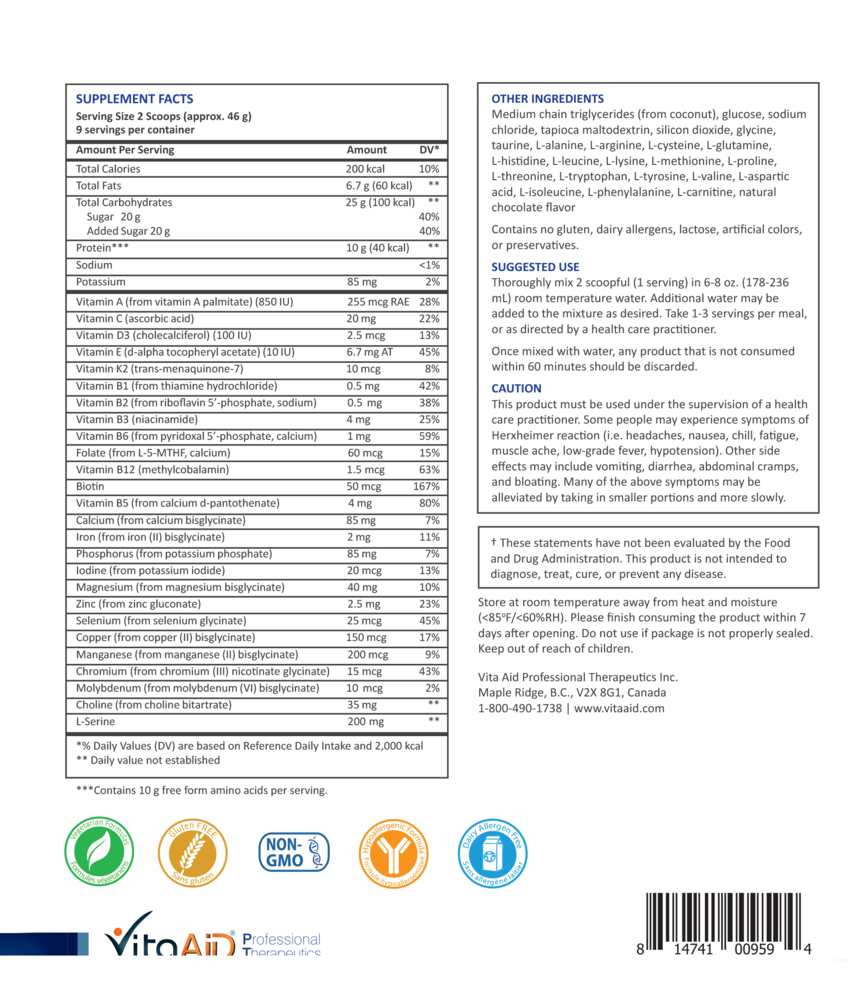 Product image for Elemental Nutrition (Chocolate).