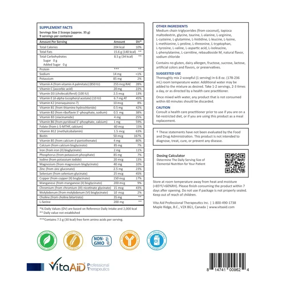Product image for Keto-Elemental Nutrition (Chocolate).
