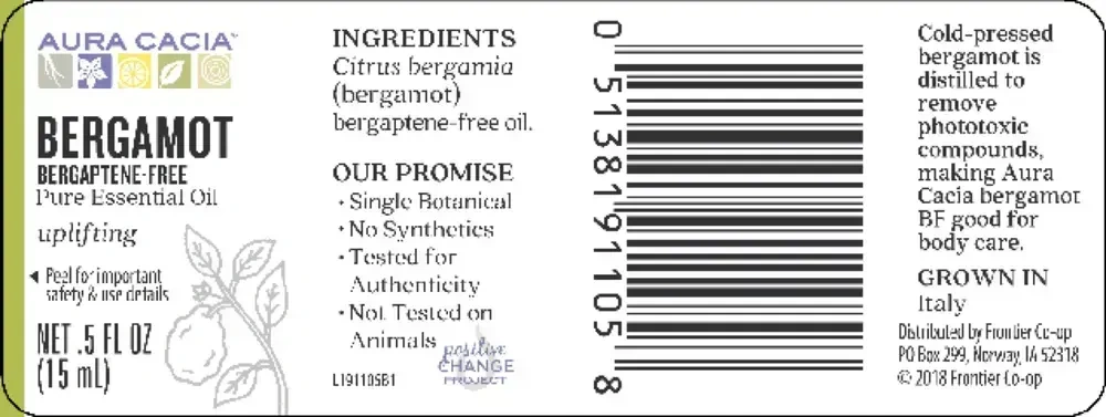 Product image for Bergamot BF Essential Oil.