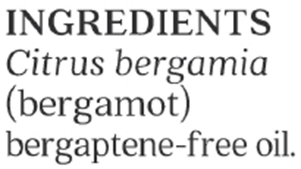 Product image for Bergamot BF Essential Oil.