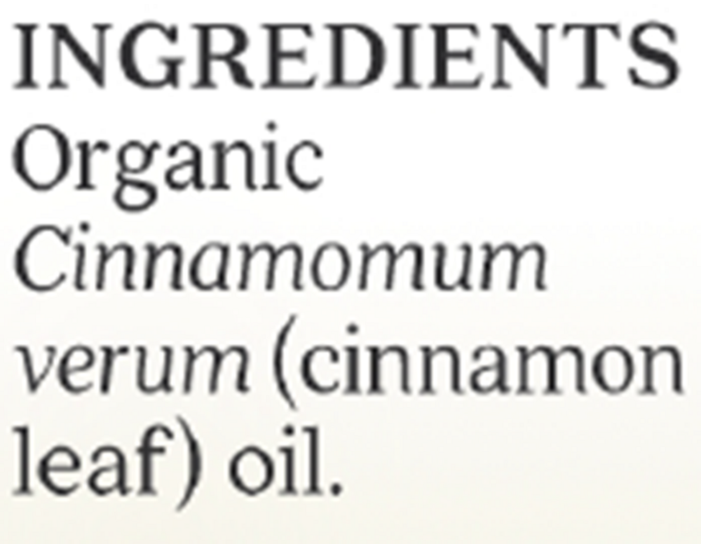 Product image for Cinnamon Leaf Organic Ess Oil.