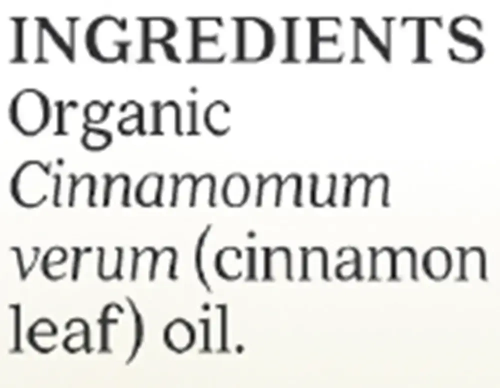 Product image for Cinnamon Leaf Organic Ess Oil.
