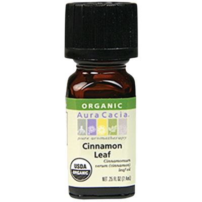 Cinnamon Leaf Organic Ess Oil 0.25 Ounces