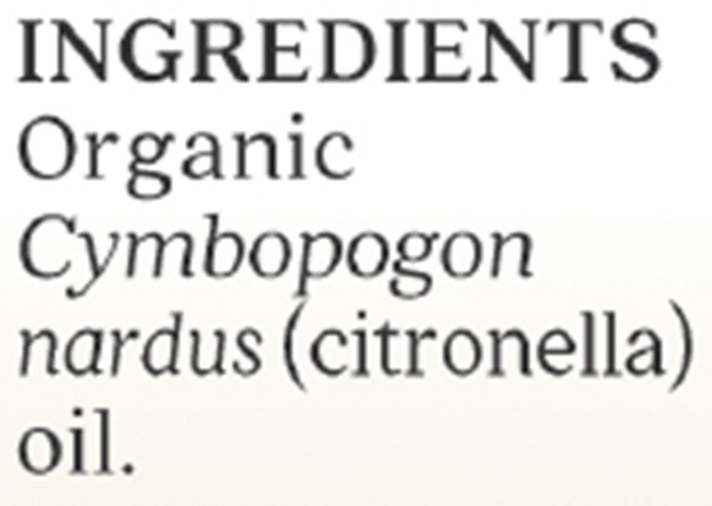 Product image for Citronella Organic Essential Oil.