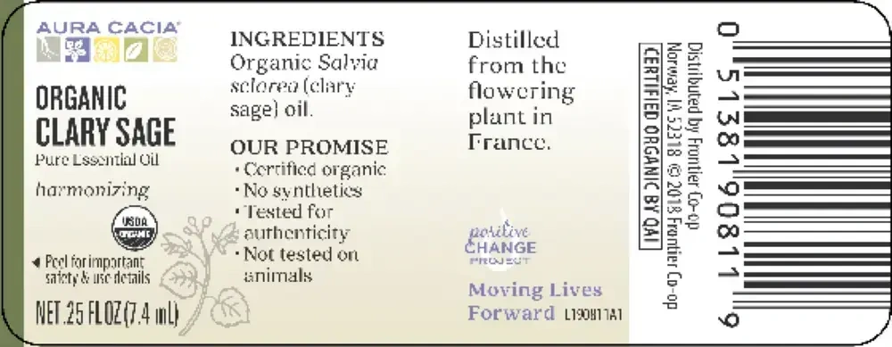 Product image for Clary Sage Organic Essential Oil.