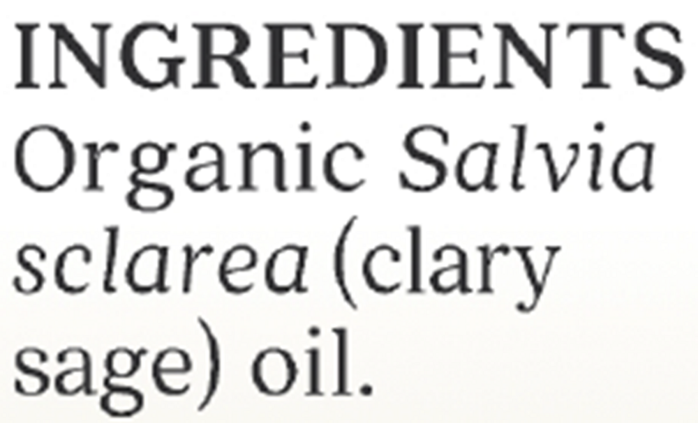 Product image for Clary Sage Organic Essential Oil.