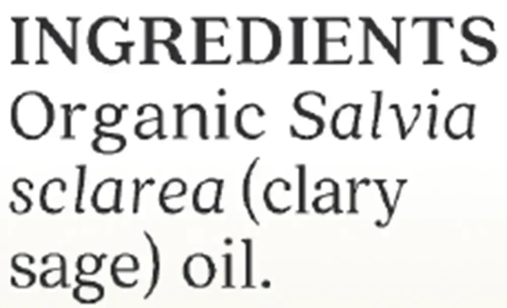 Product image for Clary Sage Organic Essential Oil.