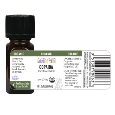 Copaiba Organic Essential Oil 0.25 Ounces