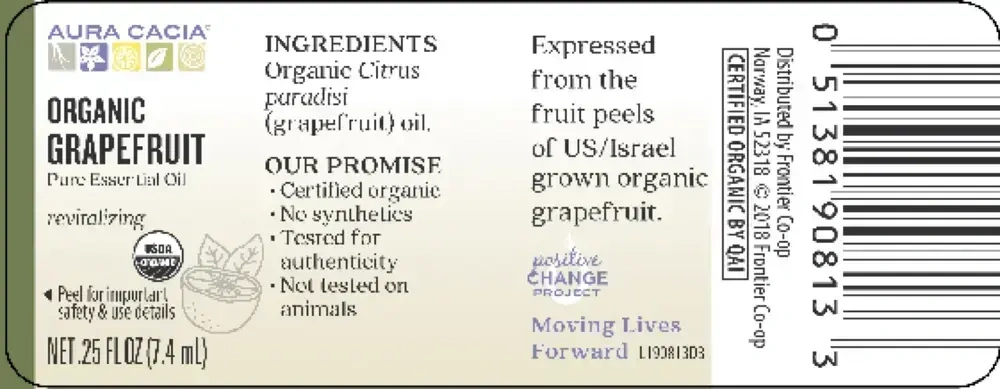 Product image for Grapefruit Organic Essential Oil.