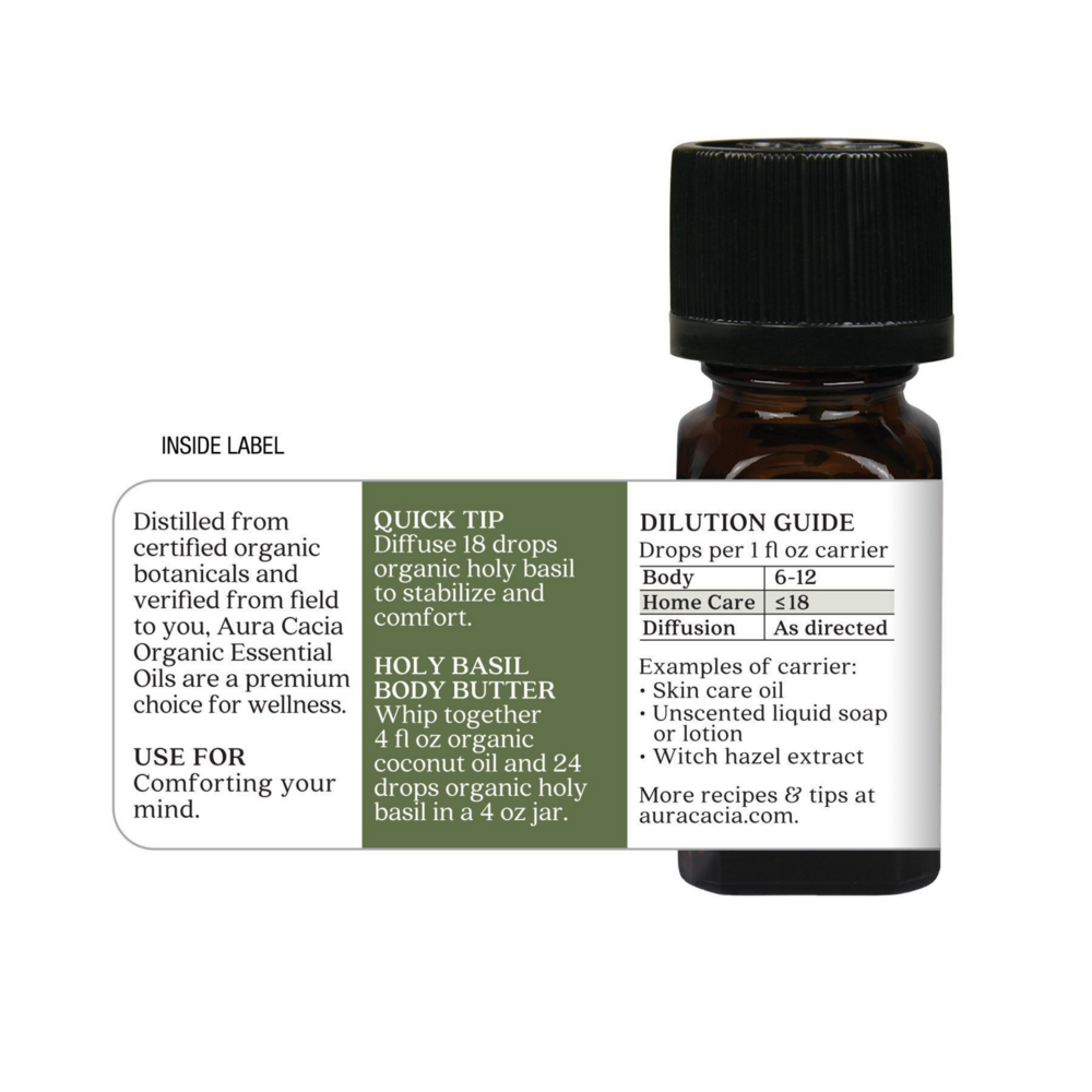Product image for Holy Basil Org Essential Oil .25 fl oz.