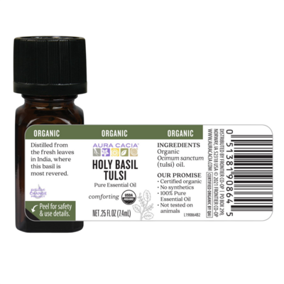 Holy Basil Org Essential Oil .25 fl oz 0.25 Ounces