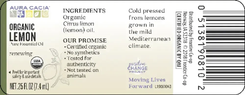 Product image for Lemon Organic Essential Oil.