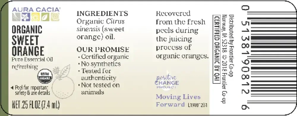 Product image for Orange, Sweet Organic Ess Oil.